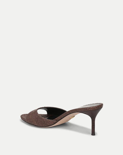 Tia Raffia Sandal in Brown Espresso - Veronica Beard Signature