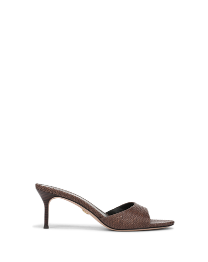 Tia Raffia Sandal in Brown Espresso - Veronica Beard Signature