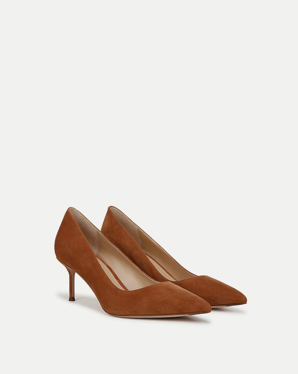 Rita Suede Pump in Hazelwood - Veronica Beard Recommended