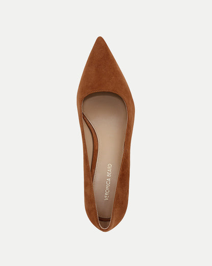 Rita Suede Pump in Hazelwood - Veronica Beard Recommended