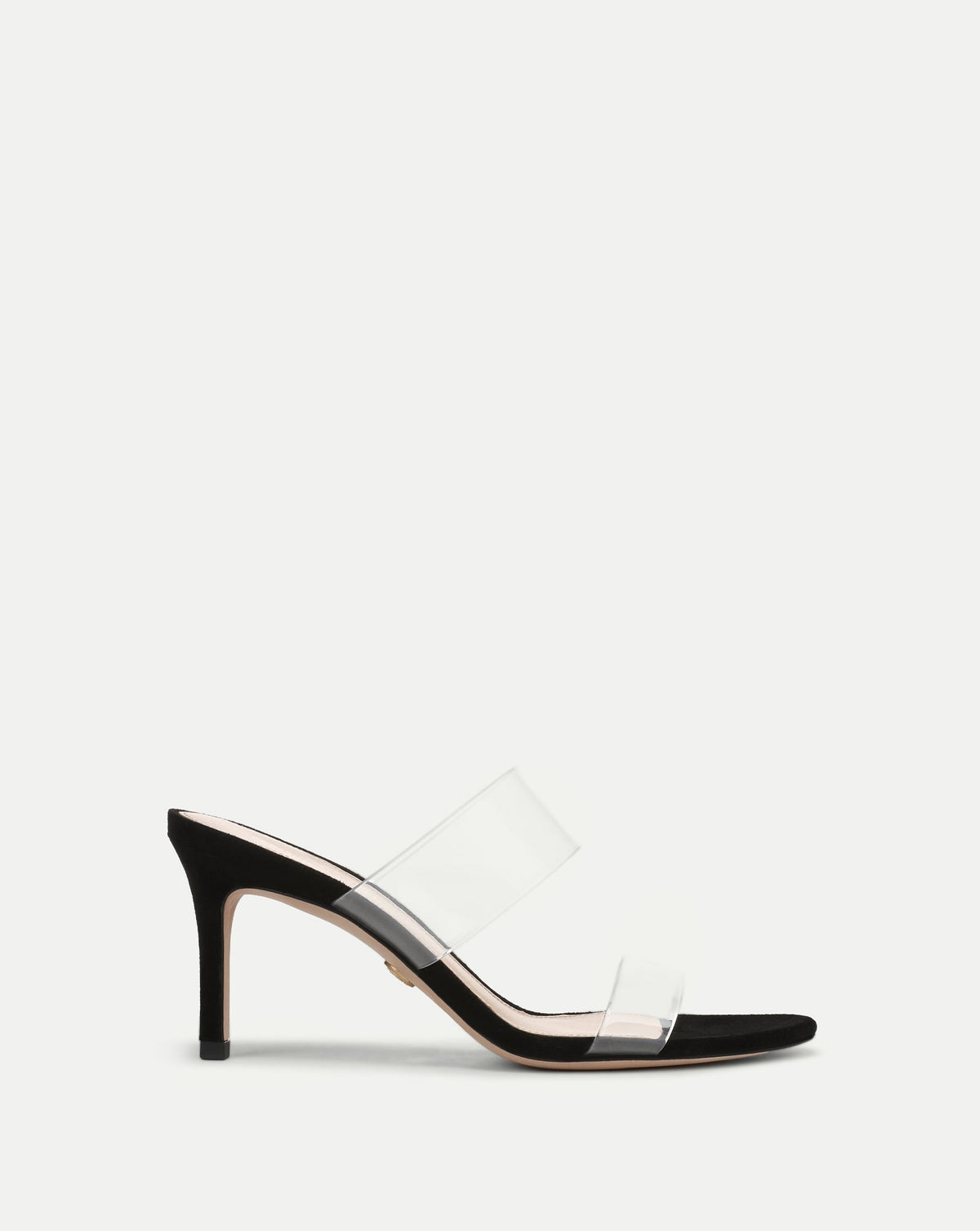 Asha Mid-Heel Sandal in Clear/Black - Veronica Beard Deals