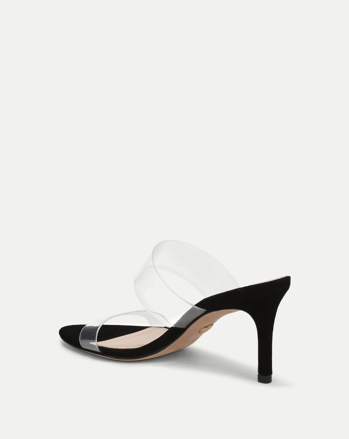 Asha Mid-Heel Sandal in Clear/Black - Veronica Beard Deals