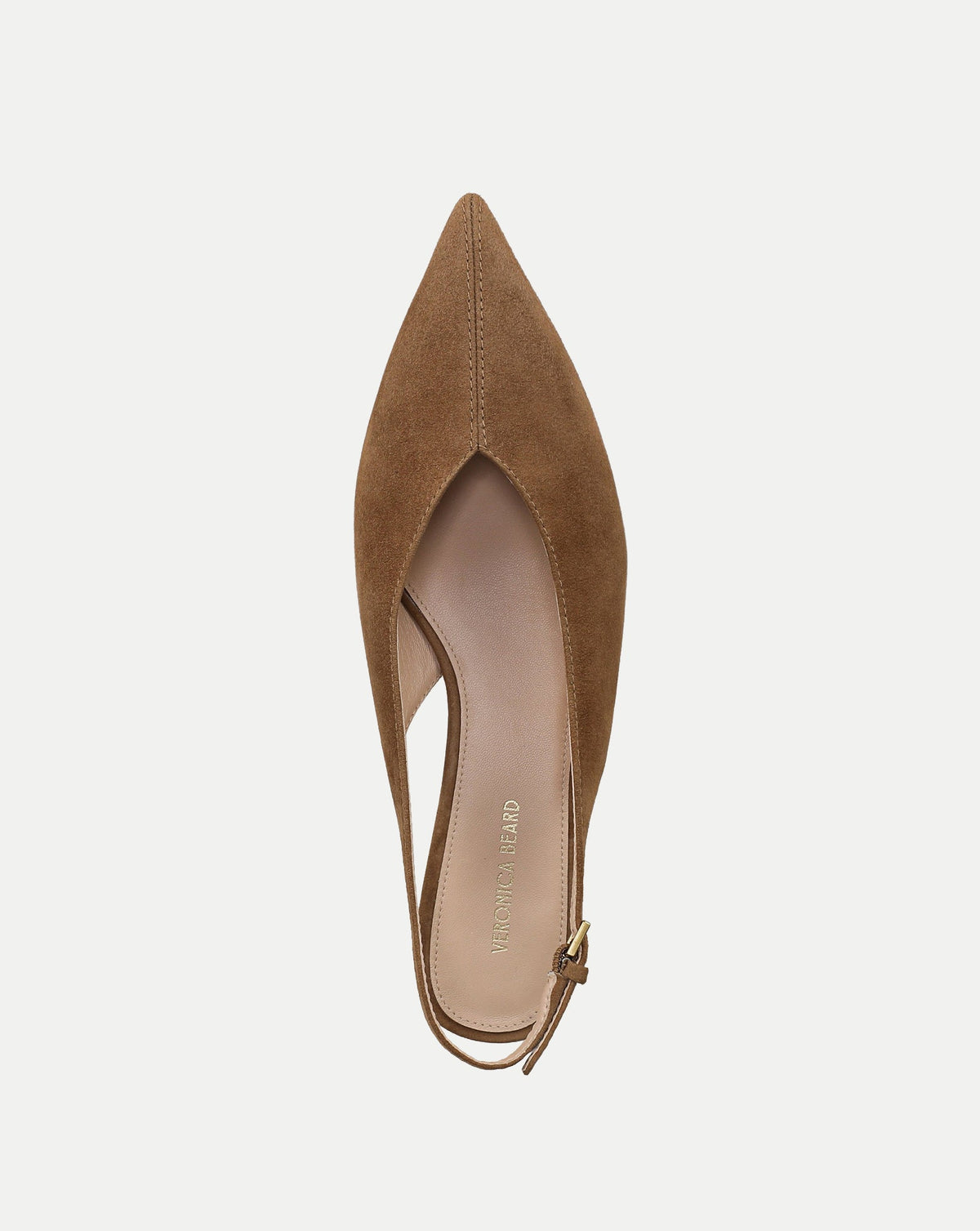 Pamela Slingback Heel in Brown Suede Chestnut - Veronica Beard Best Seller