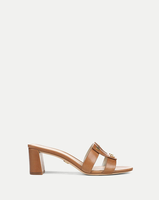 Via Mid-Heel Sandal in Honey - Veronica Beard Hot Sale