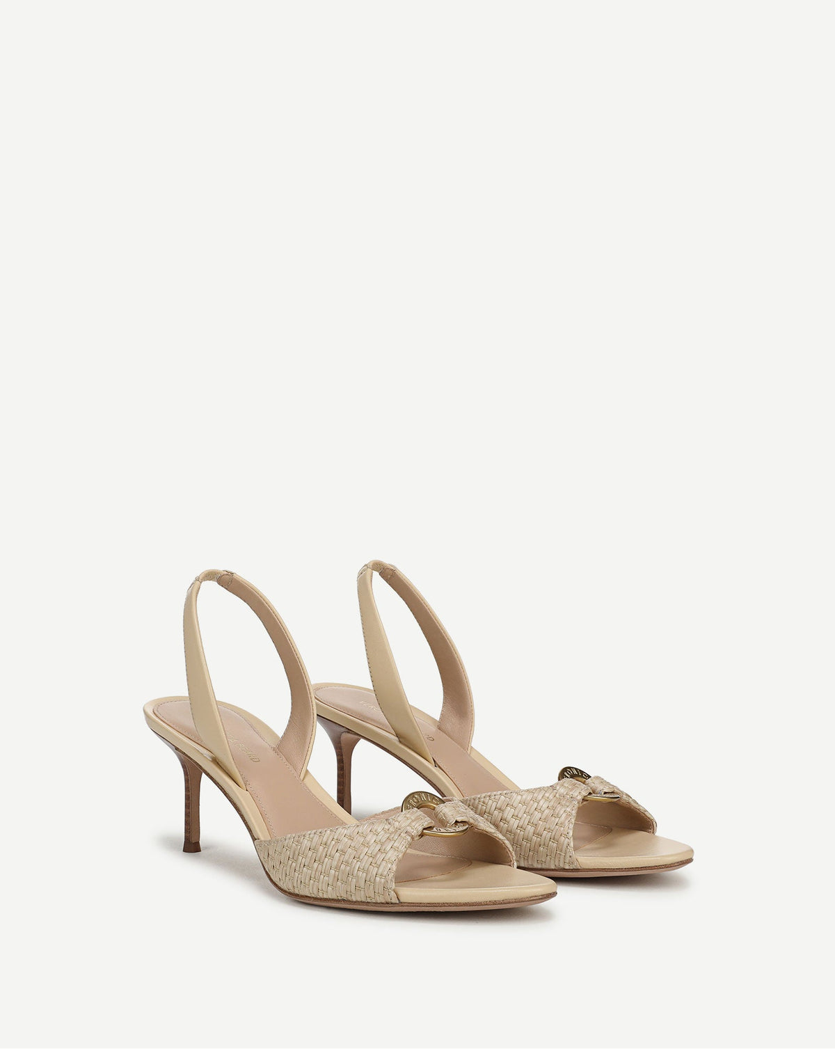 Tia Raffia Slingback Sandal in Natural - Veronica Beard Special Offer