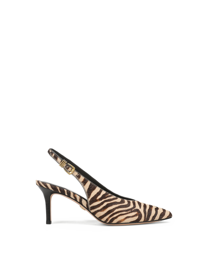 Luciana Slingback Heel in Zebra Print - Veronica Beard Value