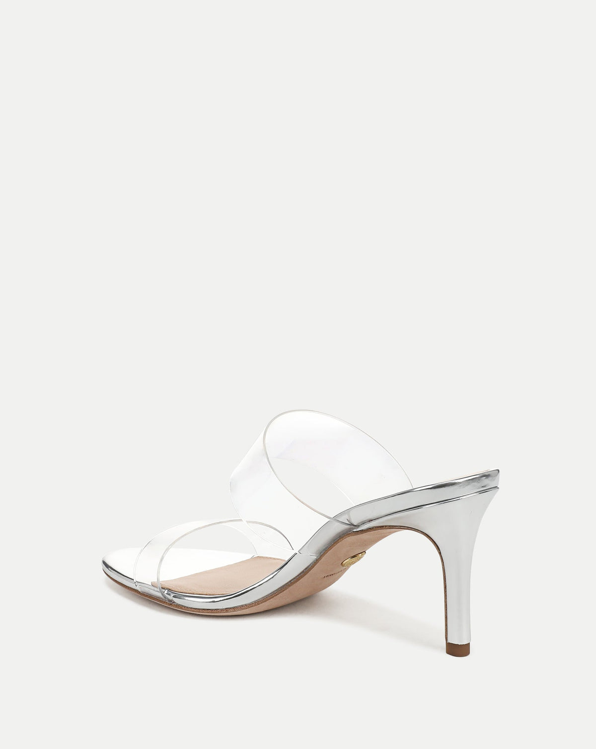 Asha Mid-Heel Sandal in Silver - Veronica Beard Essential