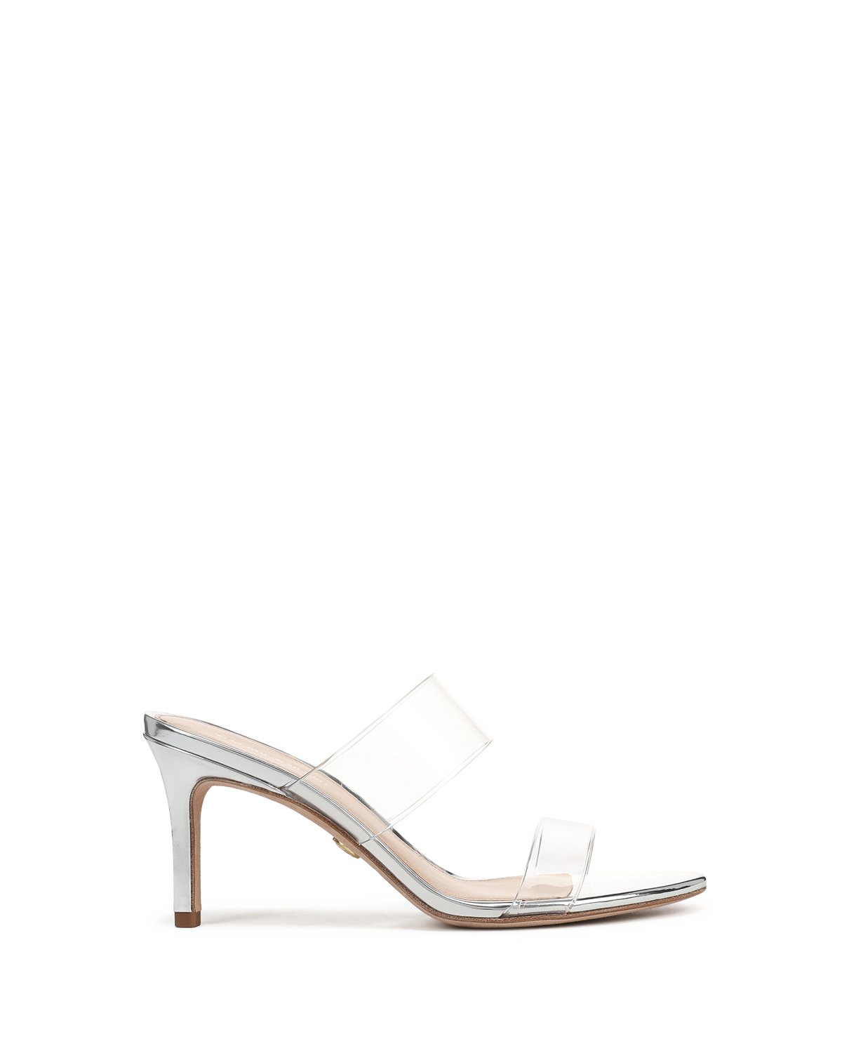 Asha Mid-Heel Sandal in Silver - Veronica Beard Essential