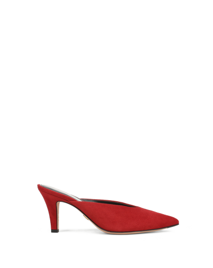 Rochelle Suede Mule in Red - Veronica Beard Everyday