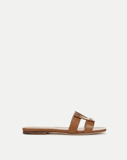 Via Slide Sandal in Honey - Veronica Beard New
