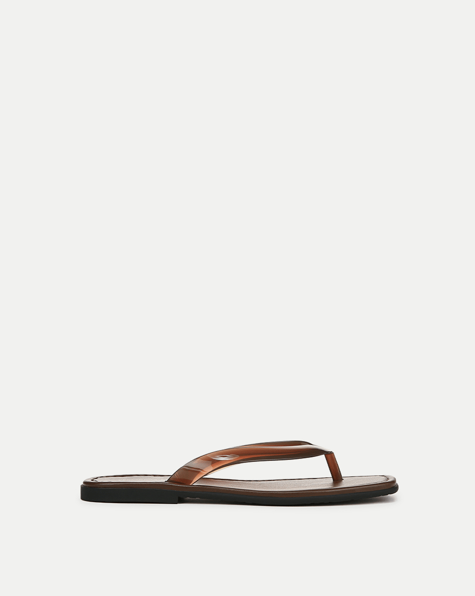 Clea Jelly Flip-Flop Sandal in Hazelwood - Veronica Beard Great Value