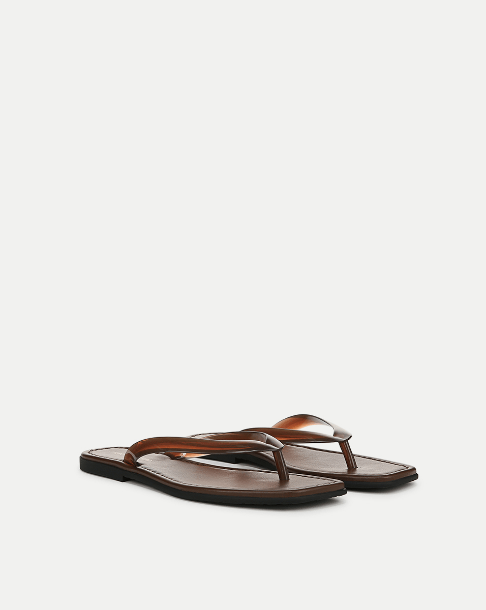 Clea Jelly Flip-Flop Sandal in Hazelwood - Veronica Beard Great Value