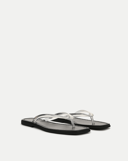 Clea Jelly Flip-Flop Sandal in Clear - Veronica Beard Featured
