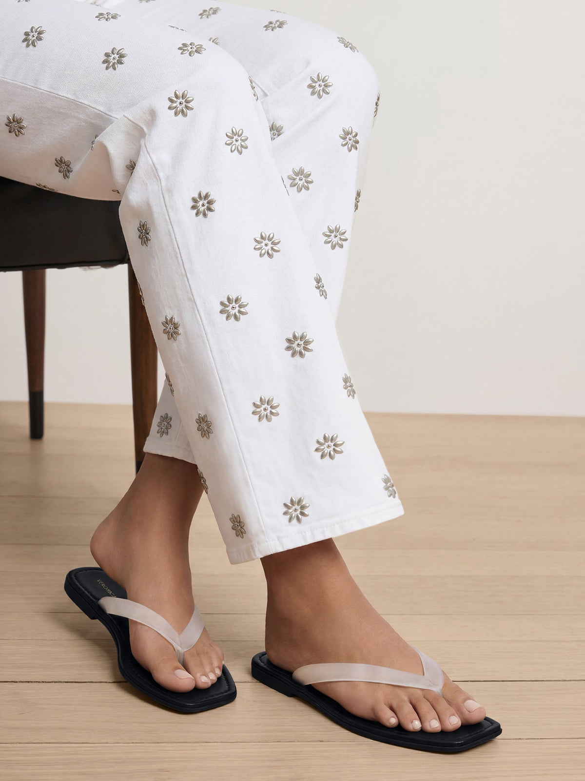 Clea Jelly Flip-Flop Sandal in White - Veronica Beard Featured