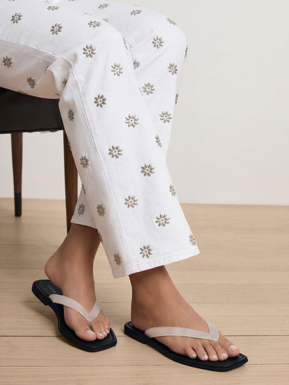 Clea Jelly Flip-Flop Sandal in White - Veronica Beard Featured