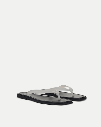 Clea Jelly Flip-Flop Sandal in White - Veronica Beard Featured
