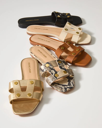 Via Slide Sandal in Black - Veronica Beard Great Value