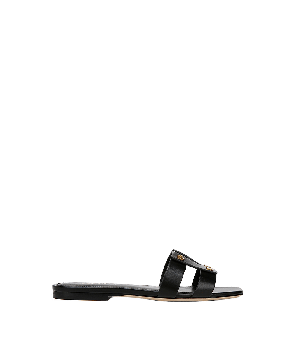 Via Slide Sandal in Black - Veronica Beard Great Value