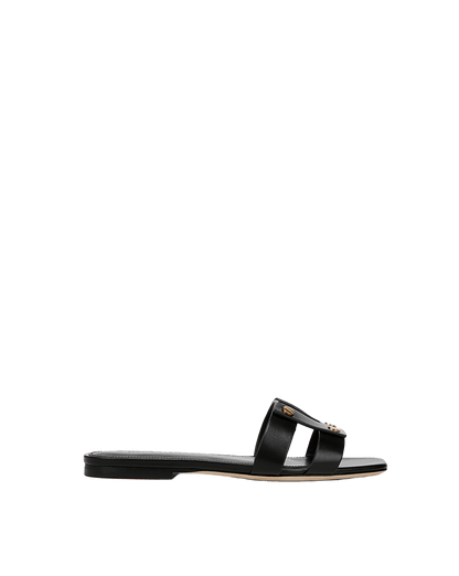 Via Slide Sandal in Black - Veronica Beard Great Value