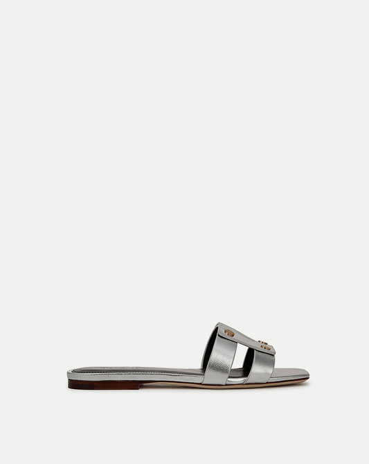 Via Slide Sandal in Silver - Veronica Beard Deals