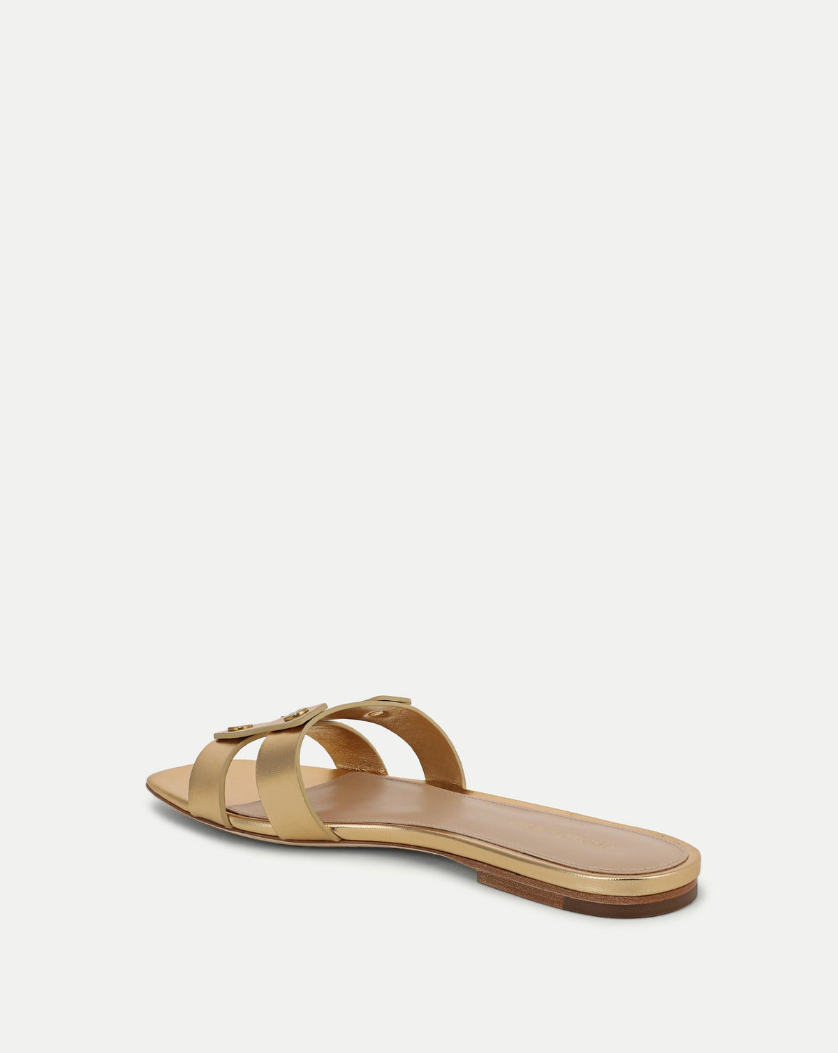 Via Slide Sandal in Pale Gold - Veronica Beard Deals