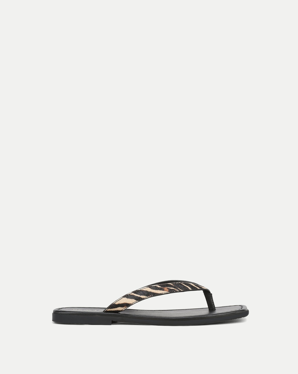 Clea Calf Hair Flip-Flop Sandal in Zebra - Veronica Beard Featured