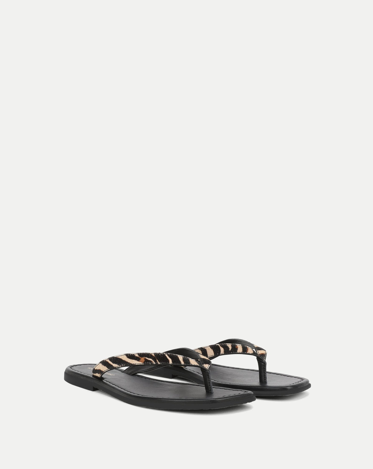 Clea Calf Hair Flip-Flop Sandal in Zebra - Veronica Beard Featured