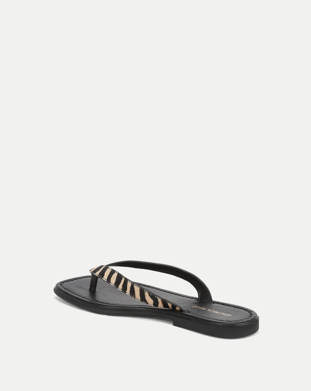 Clea Calf Hair Flip-Flop Sandal in Zebra - Veronica Beard Featured