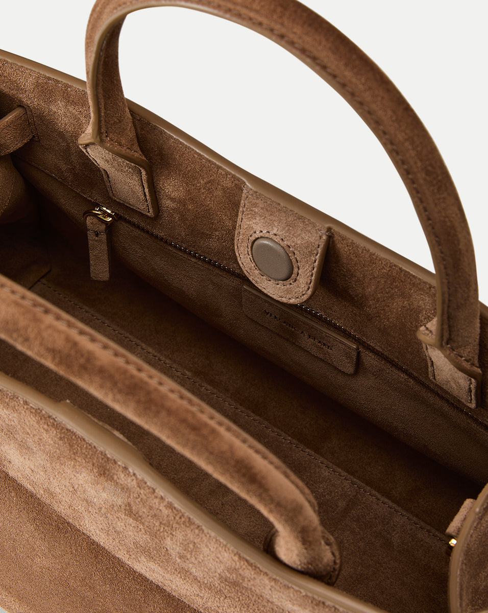 Veronica Beard Suede Dash Bag in Brown Bark - Veronica Beard Essential