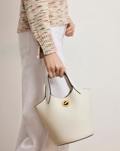 Anchor Top-Handle Bag in Off White Leather - Veronica Beard Value