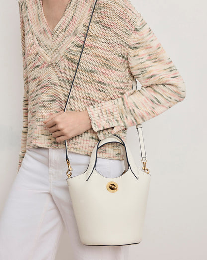 Anchor Top-Handle Bag in Off White Leather - Veronica Beard Value