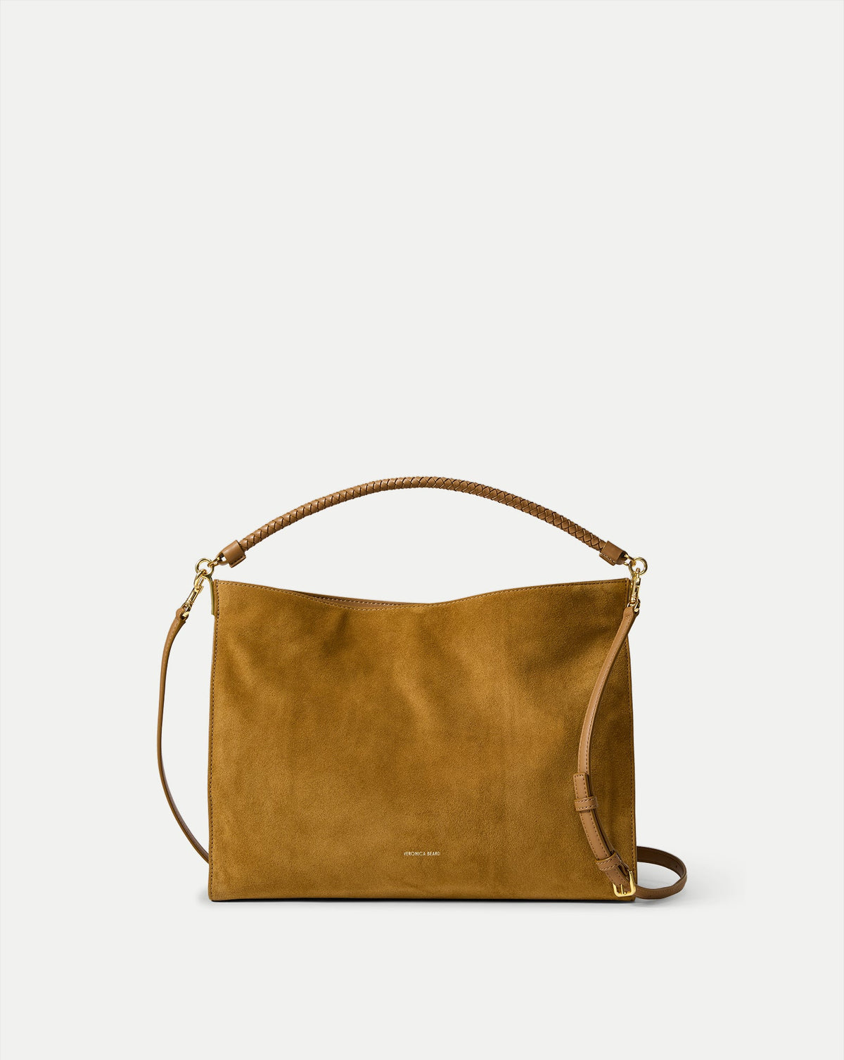 Vida Suede Shoulder Bag in Tan Acorn - Veronica Beard Essential
