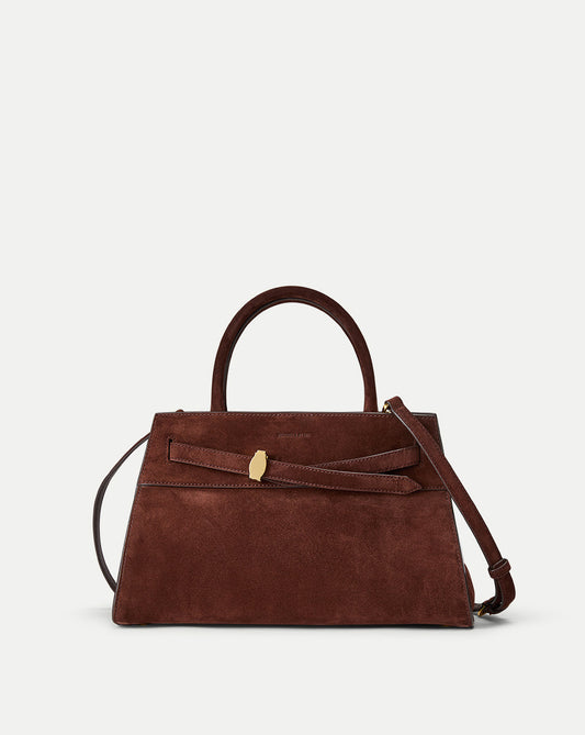 Veronica Beard Suede Dash Bag in Chestnut - Veronica Beard Smart Buy