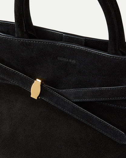 Veronica Beard Suede Dash Bag in Black - Veronica Beard Signature