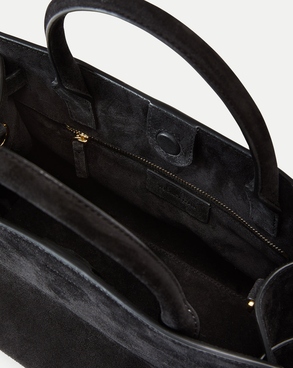 Veronica Beard Suede Dash Bag in Black - Veronica Beard Signature