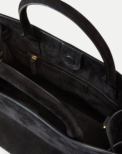 Veronica Beard Suede Dash Bag in Black - Veronica Beard Signature