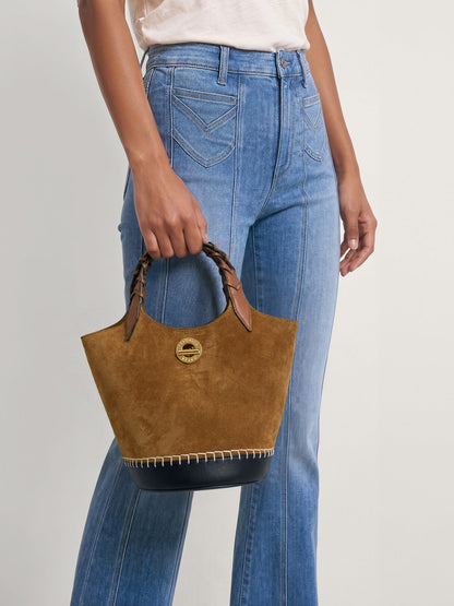Suede Anchor Bag in Acorn Multi - Veronica Beard Top Pick