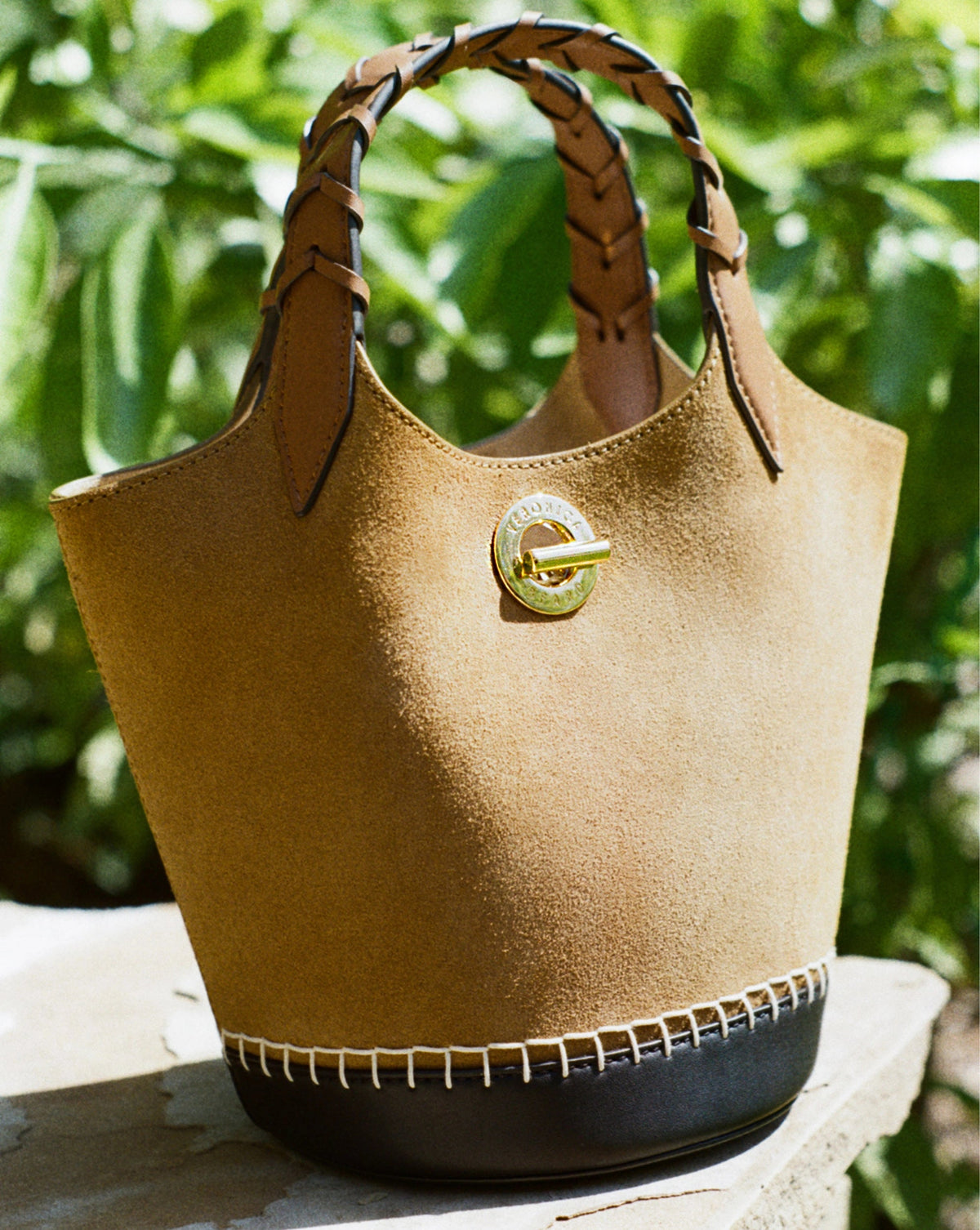 Suede Anchor Bag in Acorn Multi - Veronica Beard Top Pick