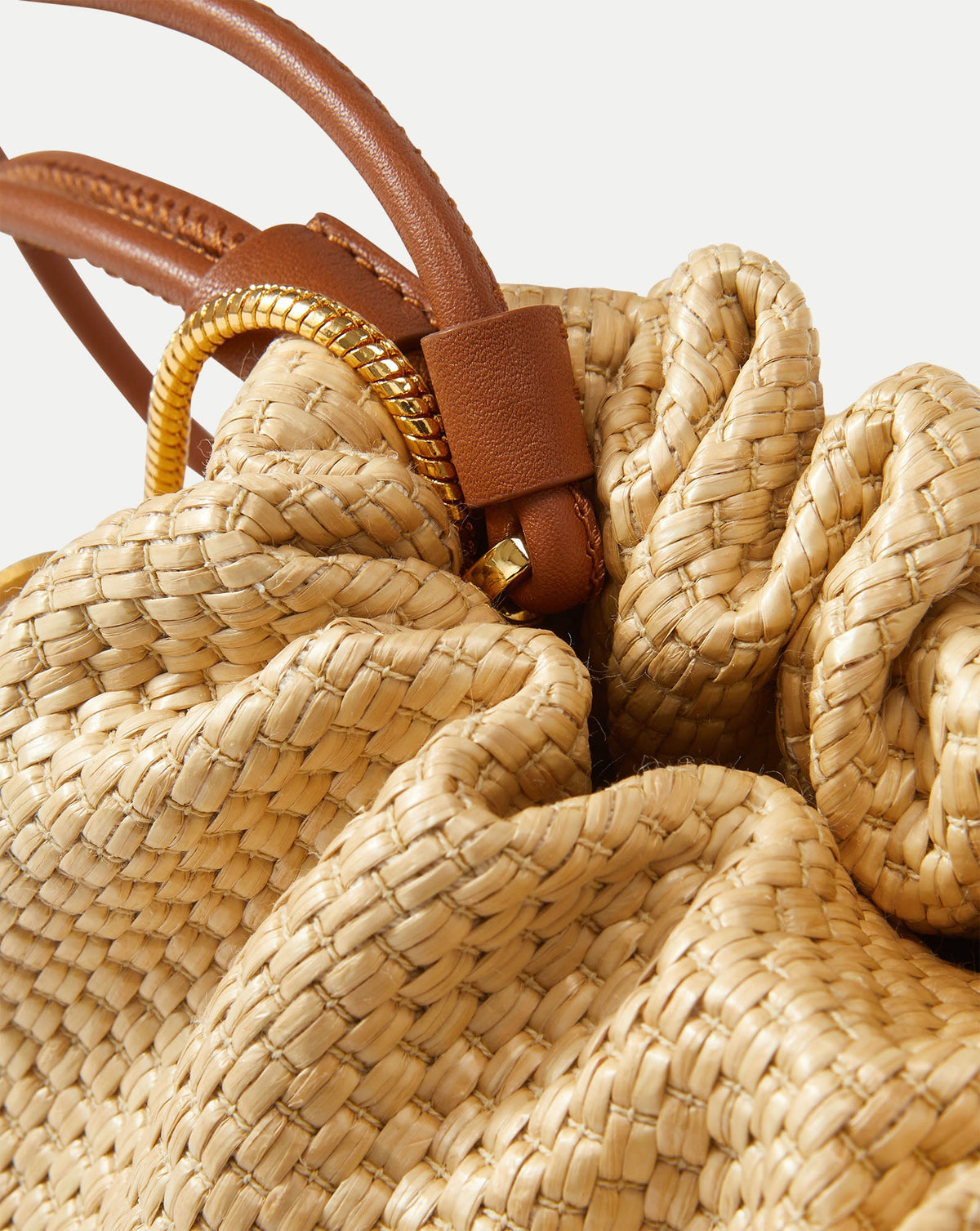 Small Veronica Beard Raffia Stash Bag in Hazelwood/Natural - Veronica Beard Essential