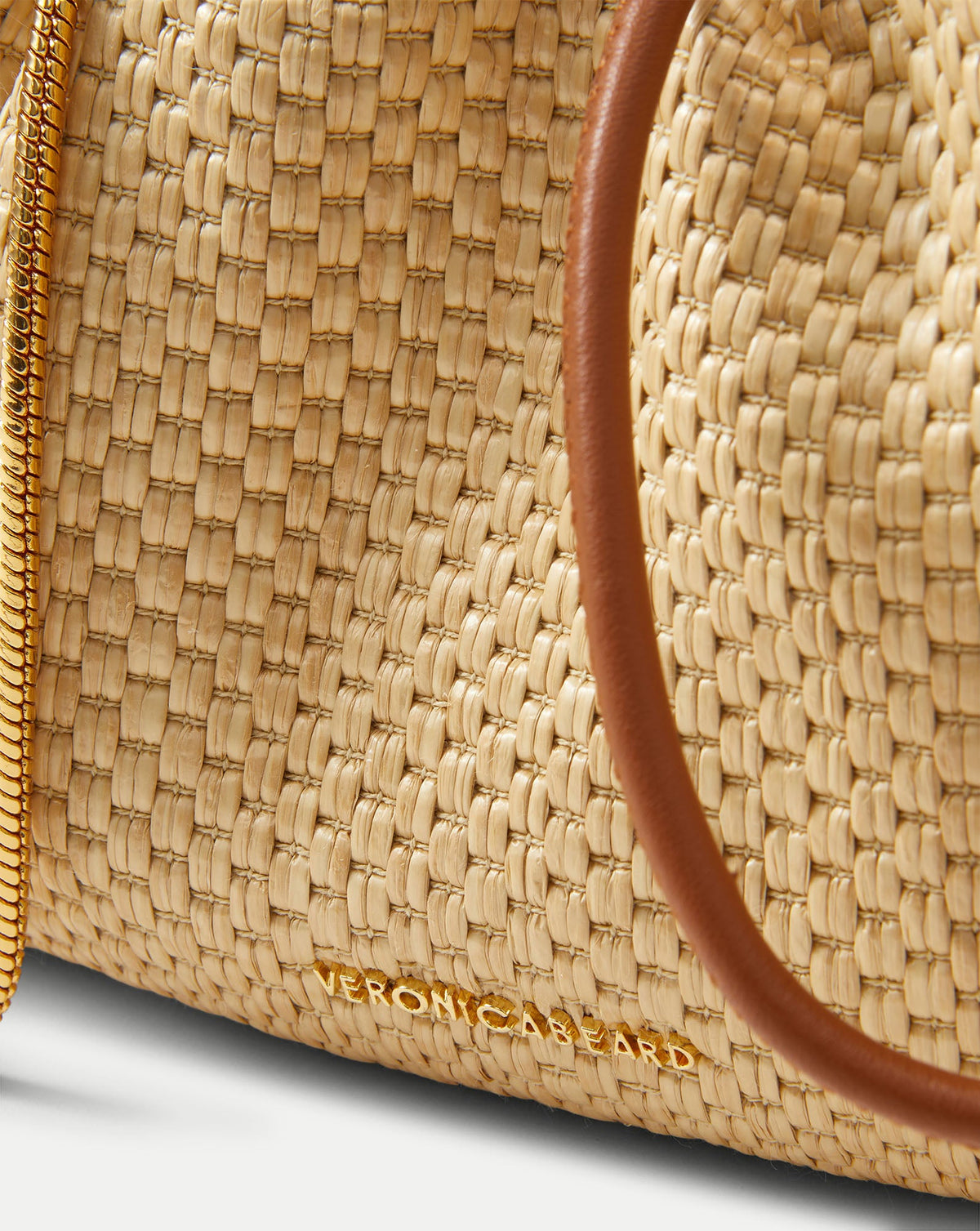 Small Veronica Beard Raffia Stash Bag in Hazelwood/Natural - Veronica Beard Essential