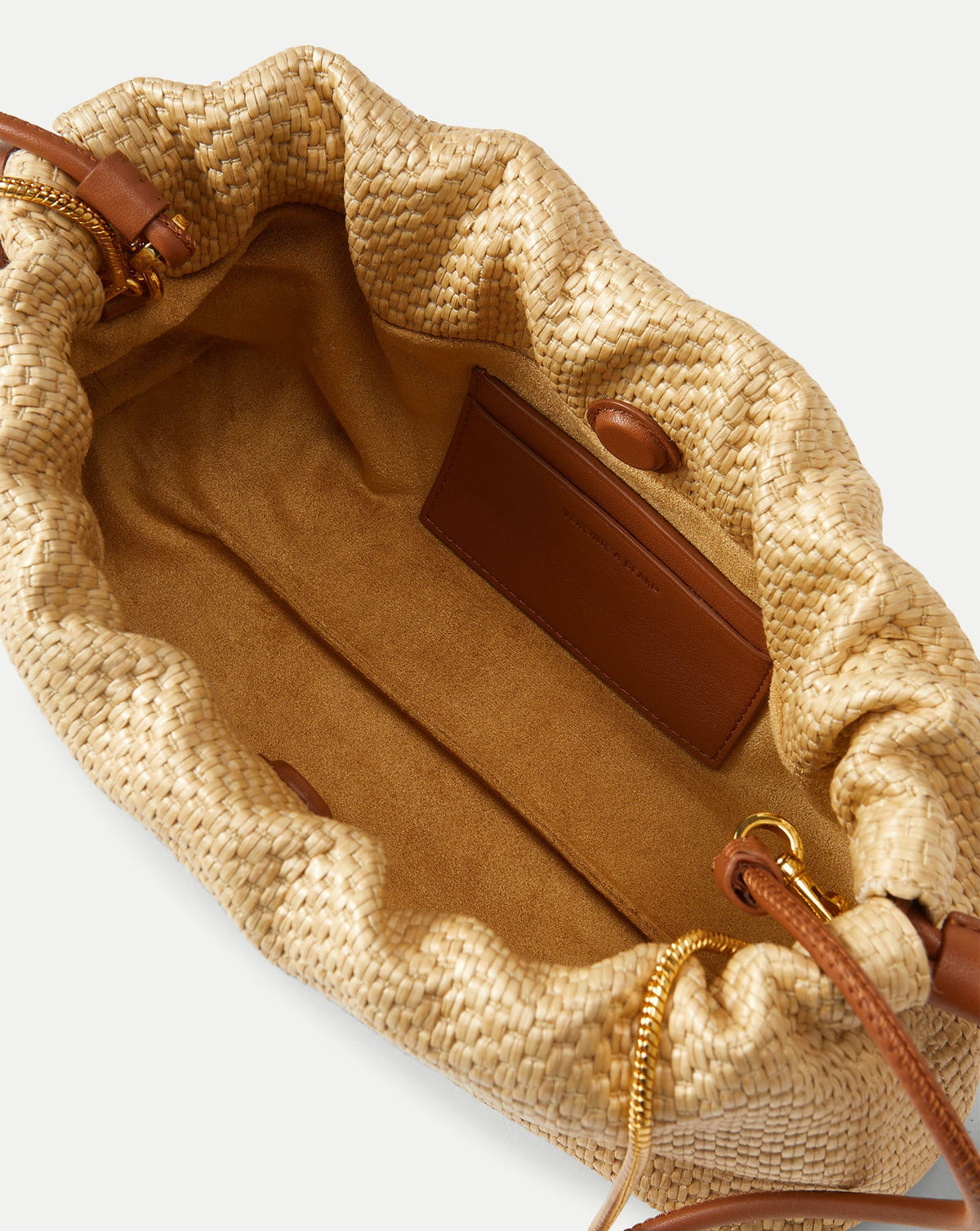 Small Veronica Beard Raffia Stash Bag in Hazelwood/Natural - Veronica Beard Essential