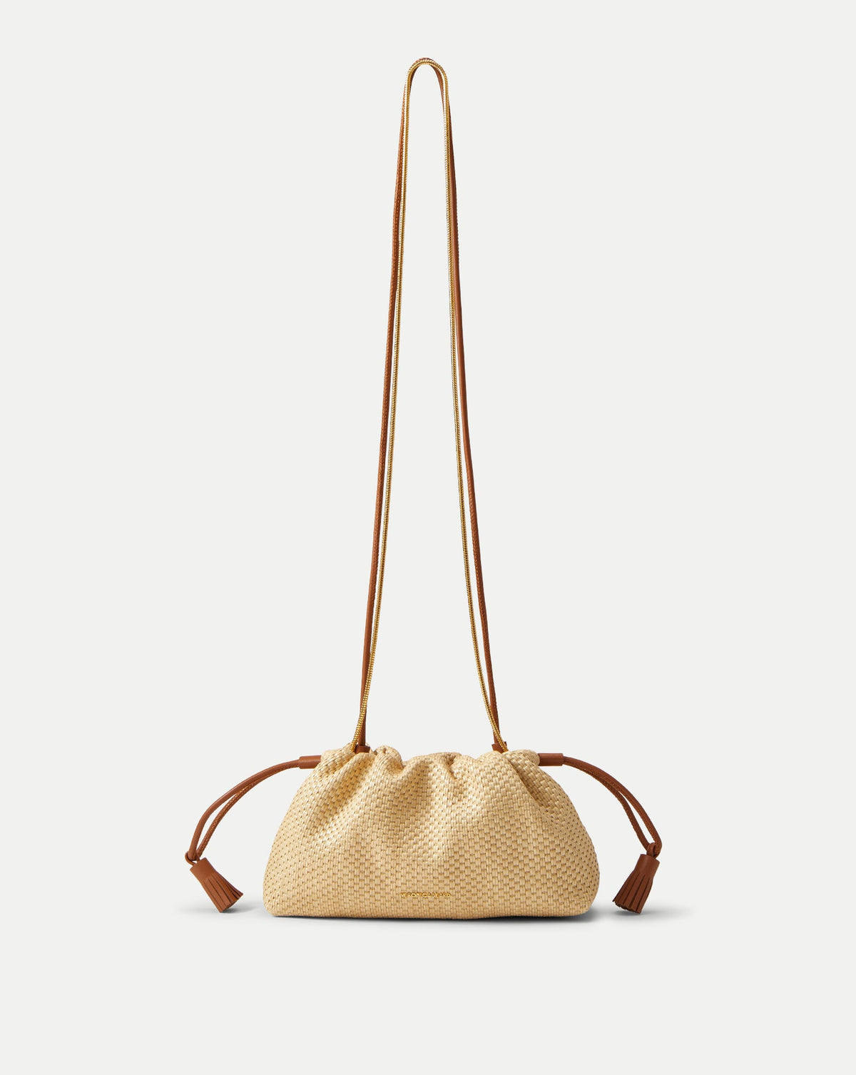 Small Veronica Beard Raffia Stash Bag in Hazelwood/Natural - Veronica Beard Essential