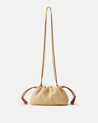 Small Veronica Beard Raffia Stash Bag in Hazelwood/Natural - Veronica Beard Essential