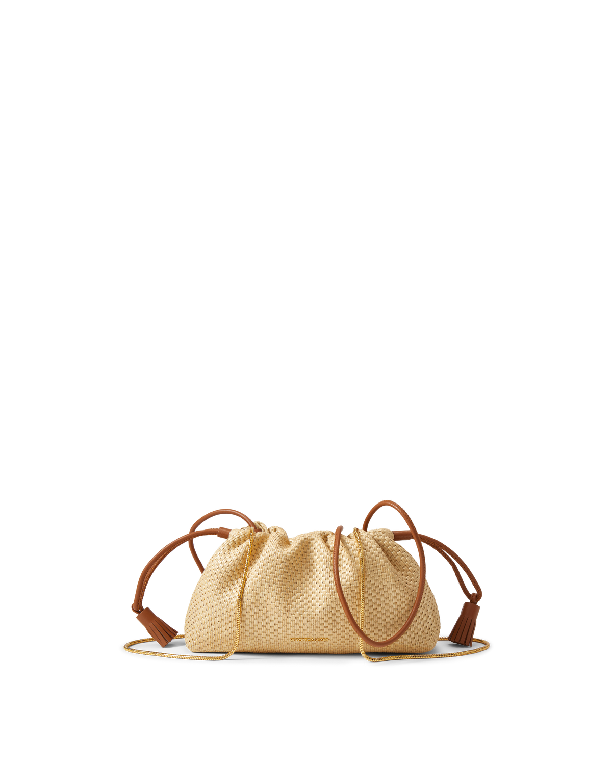 Small Veronica Beard Raffia Stash Bag in Hazelwood/Natural - Veronica Beard Essential