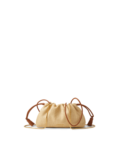 Small Veronica Beard Raffia Stash Bag in Hazelwood/Natural - Veronica Beard Essential