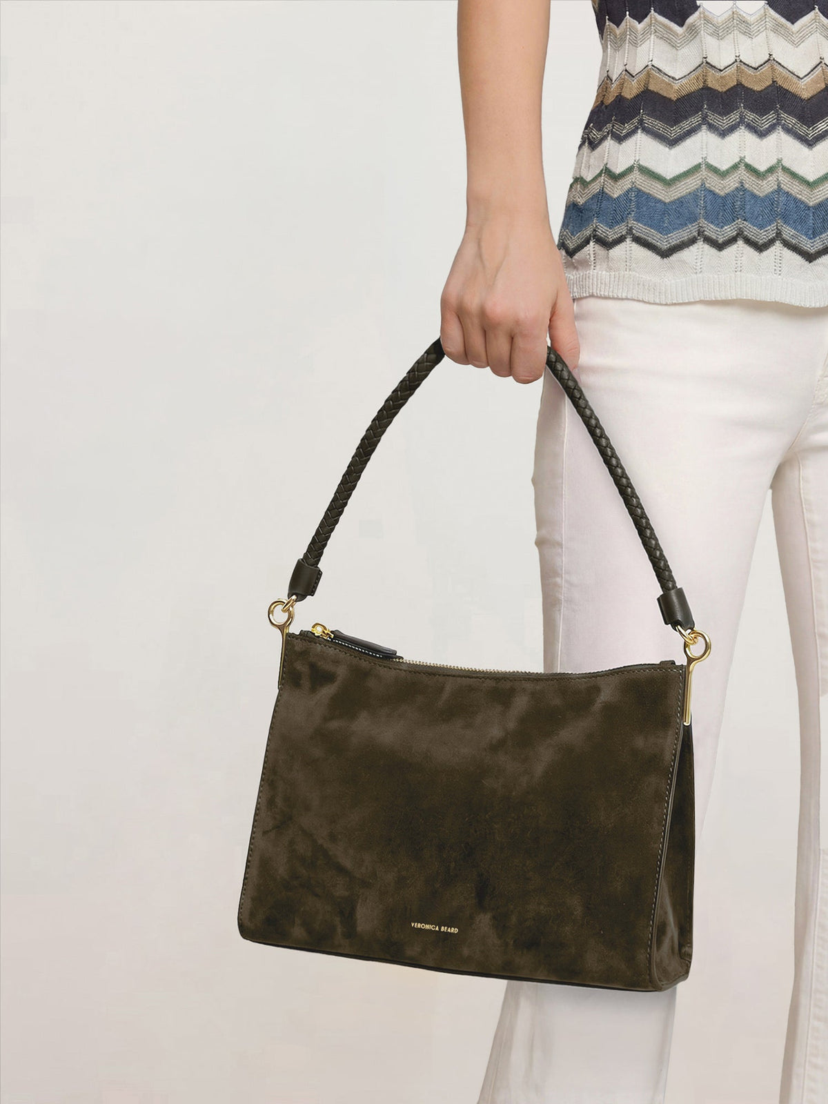 Small Vida Shoulder Bag in Cypress - Veronica Beard Classic