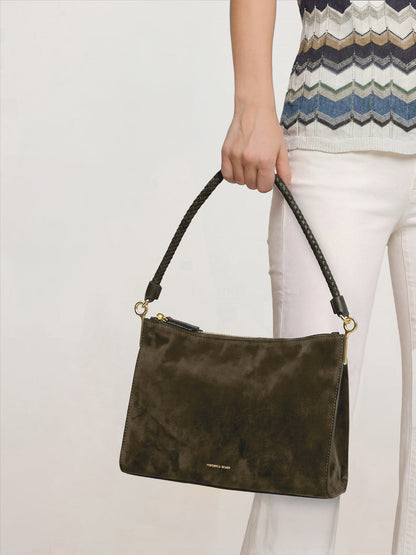 Small Vida Shoulder Bag in Cypress - Veronica Beard Classic
