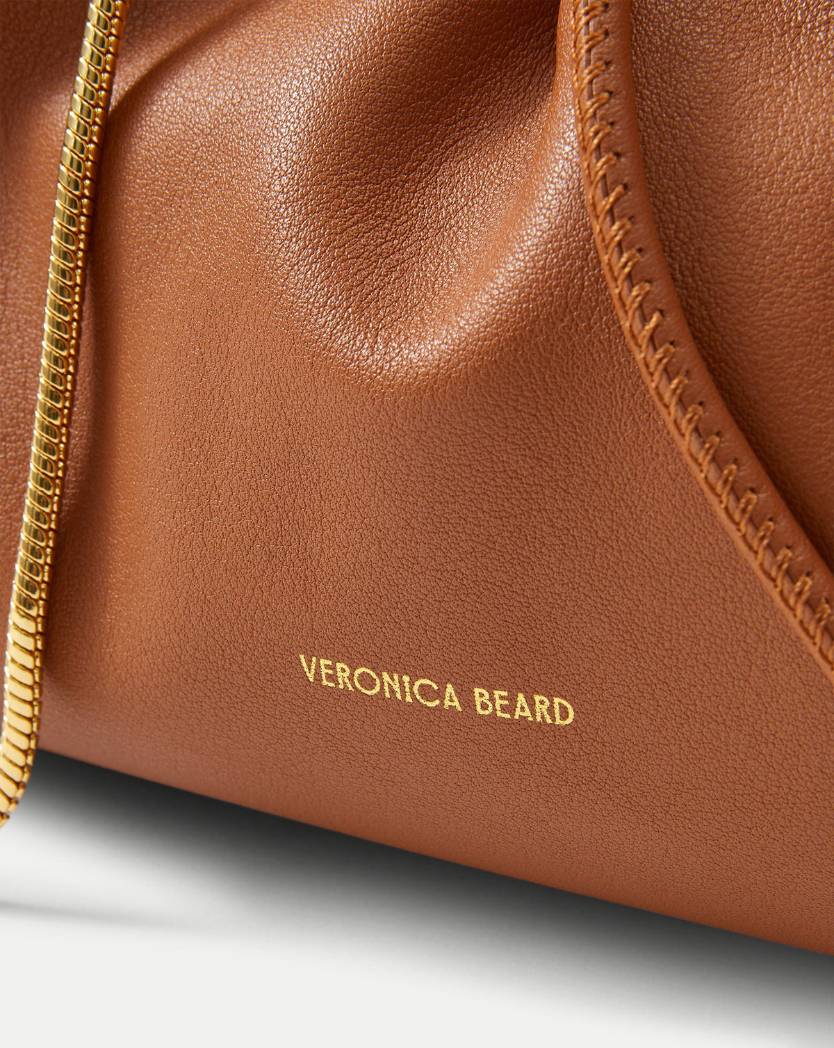 Small Veronica Beard Stash Bag in Tan Hazelwood - Veronica Beard Discount