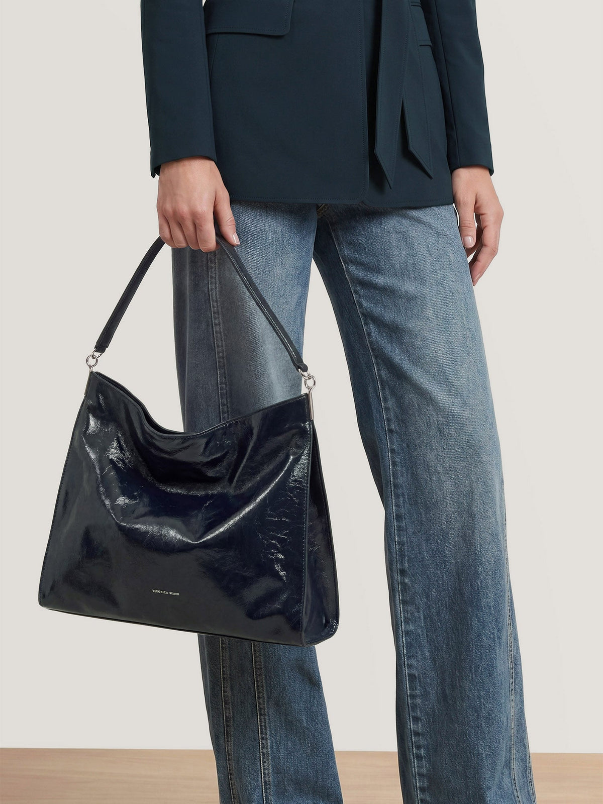 Vida Shoulder Bag in Navy - Veronica Beard Popular