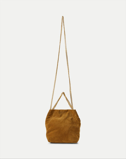 Small Veronica Beard Suede Slouch Bag in Acorn - Veronica Beard New